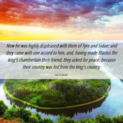 Picture 06 - Acts 12:20 ASV - Now he was highly displeased with them of Tyre - Bible Verse Picture