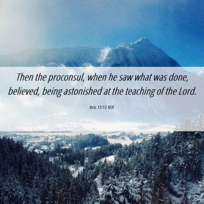 Picture 06 - Acts 13:12 ASV - Then the proconsul, when he saw what was done, - Bible Verse Picture