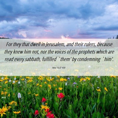 Picture 06 - Acts 13:27 ASV - For they that dwell in Jerusalem, and their - Bible Verse Picture