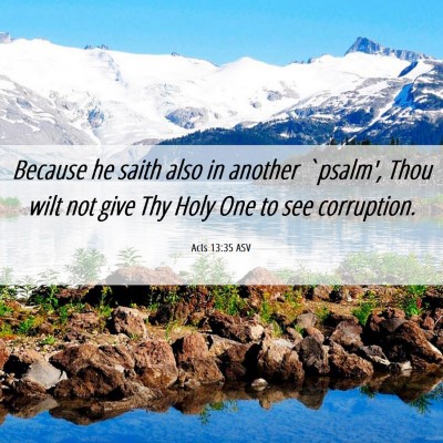 Picture 06 - Acts 13:35 ASV - Because he saith also in another `psalm', Thou - Bible Verse Picture