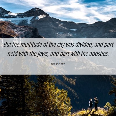 Picture 06 - Acts 14:4 ASV - But the multitude of the city was divided; and - Bible Verse Picture
