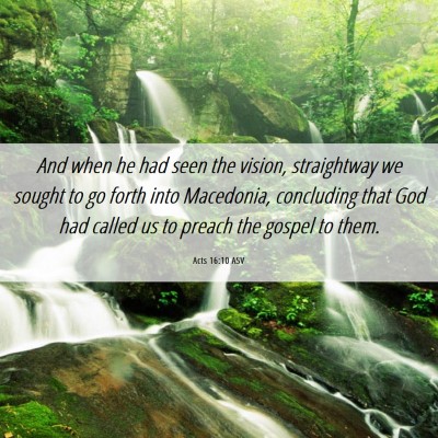 Picture 06 - Acts 16:10 ASV - And when he had seen the vision, straightway we - Bible Verse Picture