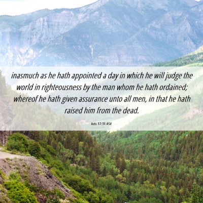 Picture 06 - Acts 17:31 ASV - inasmuch as he hath appointed a day in which he - Bible Verse Picture