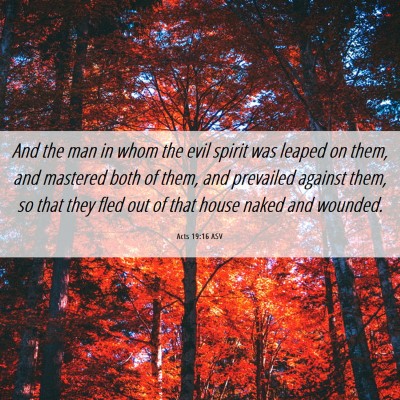 Picture 06 - Acts 19:16 ASV - And the man in whom the evil spirit was leaped on - Bible Verse Picture