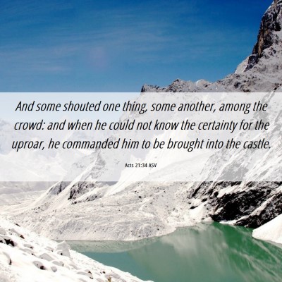 Picture 06 - Acts 21:34 ASV - And some shouted one thing, some another, among - Bible Verse Picture
