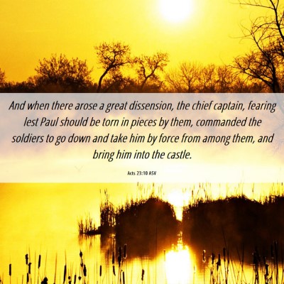 Picture 06 - Acts 23:10 ASV - And when there arose a great dissension, the - Bible Verse Picture