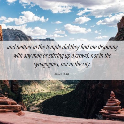 Picture 06 - Acts 24:12 ASV - and neither in the temple did they find me - Bible Verse Picture