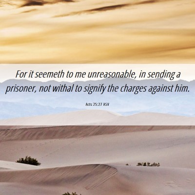 Picture 06 - Acts 25:27 ASV - For it seemeth to me unreasonable, in sending a - Bible Verse Picture