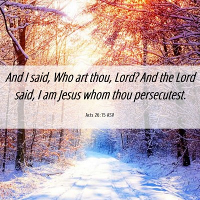Picture 06 - Acts 26:15 ASV - And I said, Who art thou, Lord? And the Lord - Bible Verse Picture
