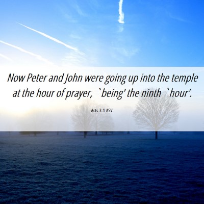 Picture 06 - Acts 3:1 ASV - Now Peter and John were going up into the temple - Bible Verse Picture
