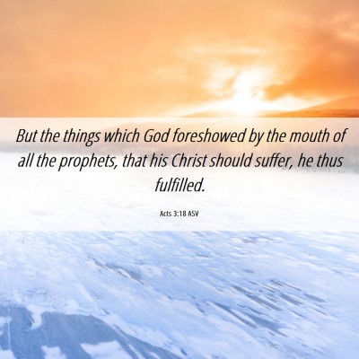 Picture 06 - Acts 3:18 ASV - But the things which God foreshowed by the mouth - Bible Verse Picture