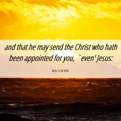Picture 06 - Acts 3:20 ASV - and that he may send the Christ who hath been - Bible Verse Picture