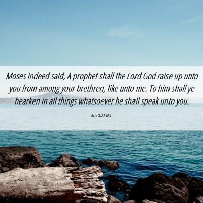 Picture 06 - Acts 3:22 ASV - Moses indeed said, A prophet shall the Lord God - Bible Verse Picture