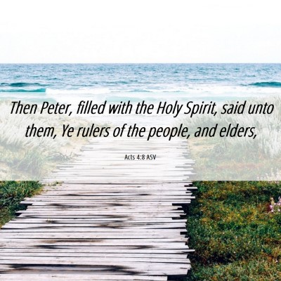 Picture 06 - Acts 4:8 ASV - Then Peter, filled with the Holy Spirit, said - Bible Verse Picture