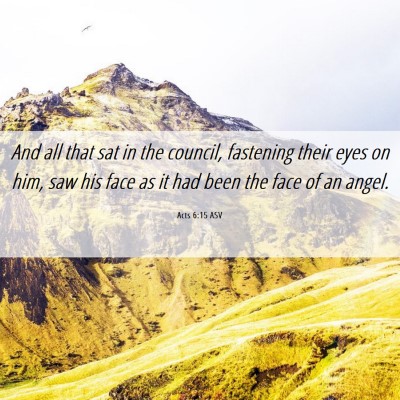 Picture 06 - Acts 6:15 ASV - And all that sat in the council, fastening their - Bible Verse Picture