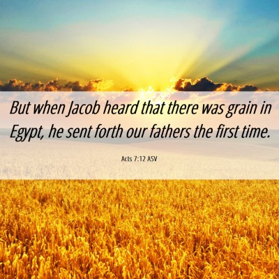 Picture 06 - Acts 7:12 ASV - But when Jacob heard that there was grain in - Bible Verse Picture