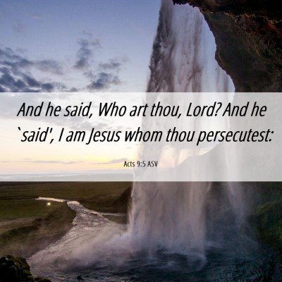 Picture 06 - Acts 9:5 ASV - And he said, Who art thou, Lord? And he `said', I - Bible Verse Picture