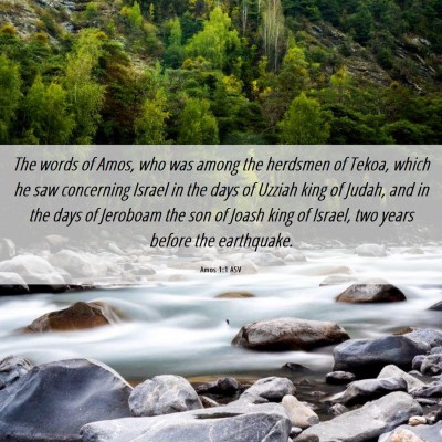 Picture 06 - Amos 1:1 ASV - The words of Amos, who was among the herdsmen of - Bible Verse Picture