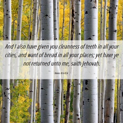 Picture 06 - Amos 4:6 ASV - And I also have given you cleanness of teeth in - Bible Verse Picture