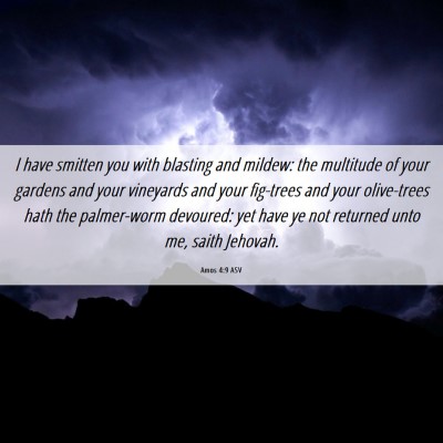 Picture 06 - Amos 4:9 ASV - I have smitten you with blasting and mildew: the - Bible Verse Picture