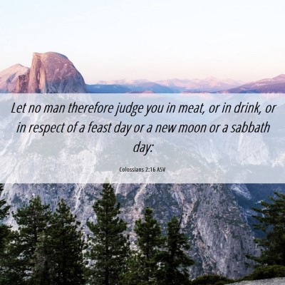 Picture 06 - Colossians 2:16 ASV - Let no man therefore judge you in meat, or in - Bible Verse Picture