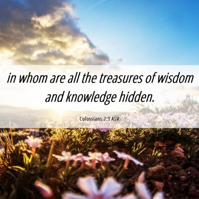 Picture 06 - Colossians 2:3 ASV - in whom are all the treasures of wisdom and - Bible Verse Picture