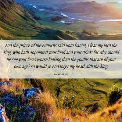 Picture 06 - Daniel 1:10 ASV - And the prince of the eunuchs said unto Daniel, I - Bible Verse Picture
