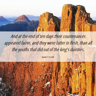 Picture 06 - Daniel 1:15 ASV - And at the end of ten days their countenances - Bible Verse Picture
