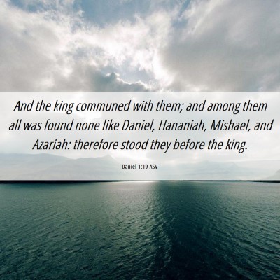 Picture 06 - Daniel 1:19 ASV - And the king communed with them; and among them - Bible Verse Picture