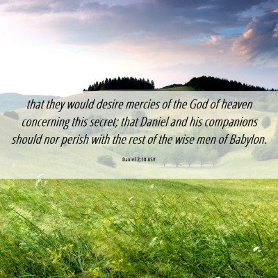 Picture 06 - Daniel 2:18 ASV - that they would desire mercies of the God of - Bible Verse Picture