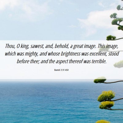 Picture 06 - Daniel 2:31 ASV - Thou, O king, sawest, and, behold, a great image. - Bible Verse Picture