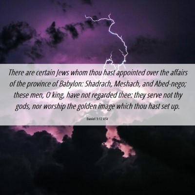 Picture 06 - Daniel 3:12 ASV - There are certain Jews whom thou hast appointed - Bible Verse Picture