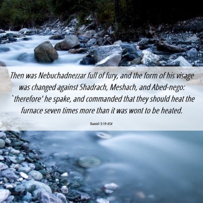 Picture 06 - Daniel 3:19 ASV - Then was Nebuchadnezzar full of fury, and the - Bible Verse Picture