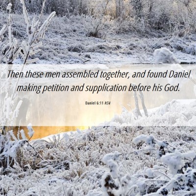 Picture 06 - Daniel 6:11 ASV - Then these men assembled together, and found - Bible Verse Picture