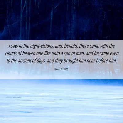 Picture 06 - Daniel 7:13 ASV - I saw in the night-visions, and, behold, there - Bible Verse Picture
