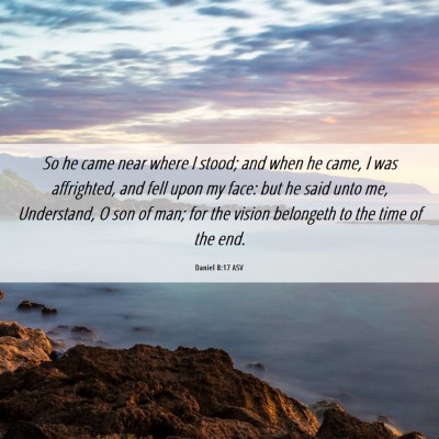 Picture 06 - Daniel 8:17 ASV - So he came near where I stood; and when he came, - Bible Verse Picture