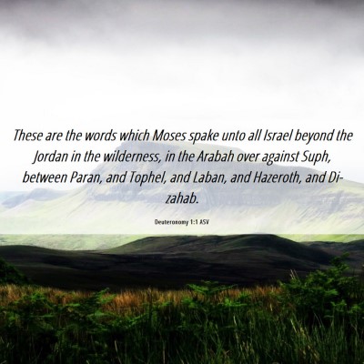 Picture 06 - Deuteronomy 1:1 ASV - These are the words which Moses spake unto all - Bible Verse Picture