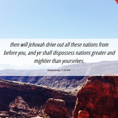 Picture 06 - Deuteronomy 11:23 ASV - then will Jehovah drive out all these nations - Bible Verse Picture