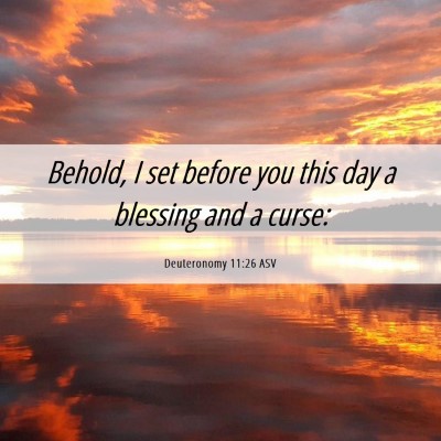 Picture 06 - Deuteronomy 11:26 ASV - Behold, I set before you this day a blessing and - Bible Verse Picture