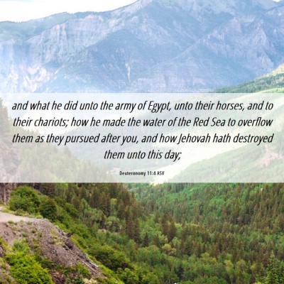 Picture 06 - Deuteronomy 11:4 ASV - and what he did unto the army of Egypt, unto - Bible Verse Picture