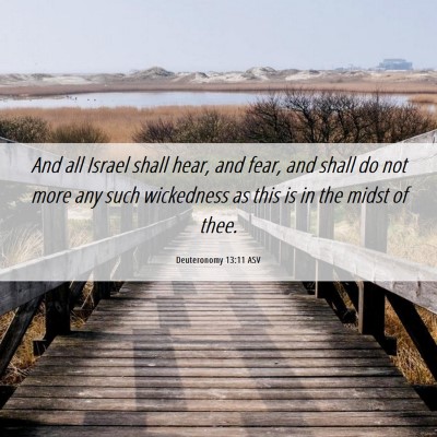 Picture 06 - Deuteronomy 13:11 ASV - And all Israel shall hear, and fear, and shall do - Bible Verse Picture