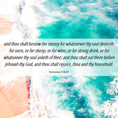 Picture 06 - Deuteronomy 14:26 ASV - and thou shalt bestow the money for whatsoever - Bible Verse Picture