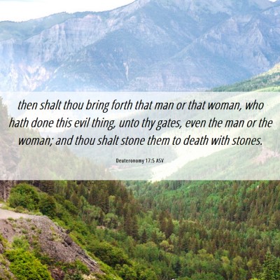 Picture 06 - Deuteronomy 17:5 ASV - then shalt thou bring forth that man or that - Bible Verse Picture