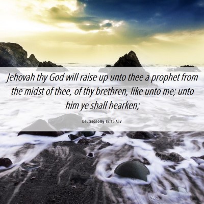Picture 06 - Deuteronomy 18:15 ASV - Jehovah thy God will raise up unto thee a prophet - Bible Verse Picture