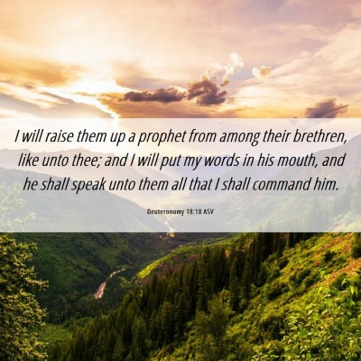 Picture 06 - Deuteronomy 18:18 ASV - I will raise them up a prophet from among their - Bible Verse Picture