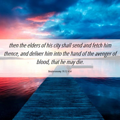 Picture 06 - Deuteronomy 19:12 ASV - then the elders of his city shall send and fetch - Bible Verse Picture