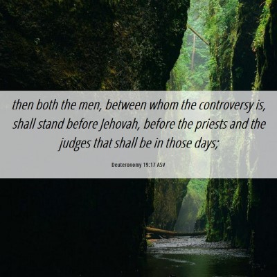 Picture 06 - Deuteronomy 19:17 ASV - then both the men, between whom the controversy - Bible Verse Picture