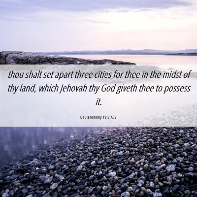 Picture 06 - Deuteronomy 19:2 ASV - thou shalt set apart three cities for thee in the - Bible Verse Picture