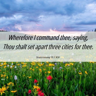 Picture 06 - Deuteronomy 19:7 ASV - Wherefore I command thee, saying, Thou shalt set - Bible Verse Picture
