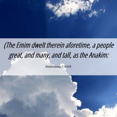 Picture 06 - Deuteronomy 2:10 ASV - (The Emim dwelt therein aforetime, a people - Bible Verse Picture